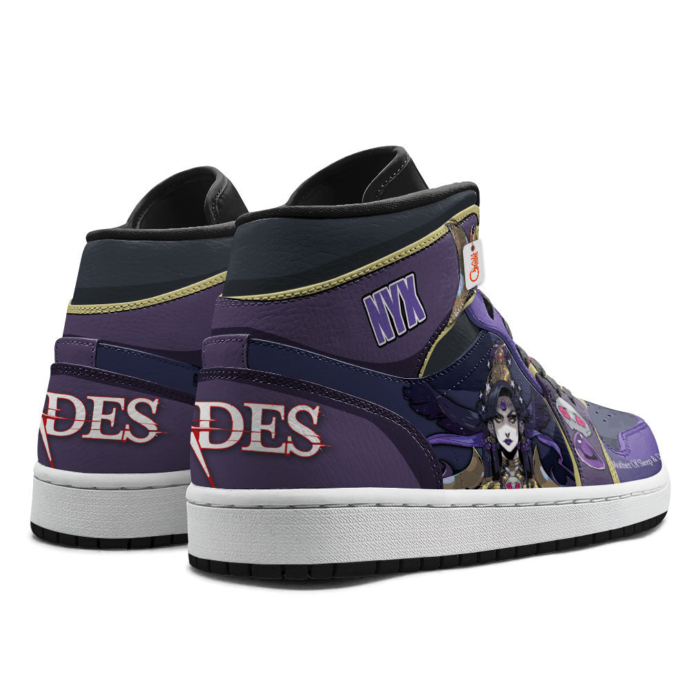 Nyx Mother Of Sleep & Death High-Top Sneakers Custom Games Hades Custom Name