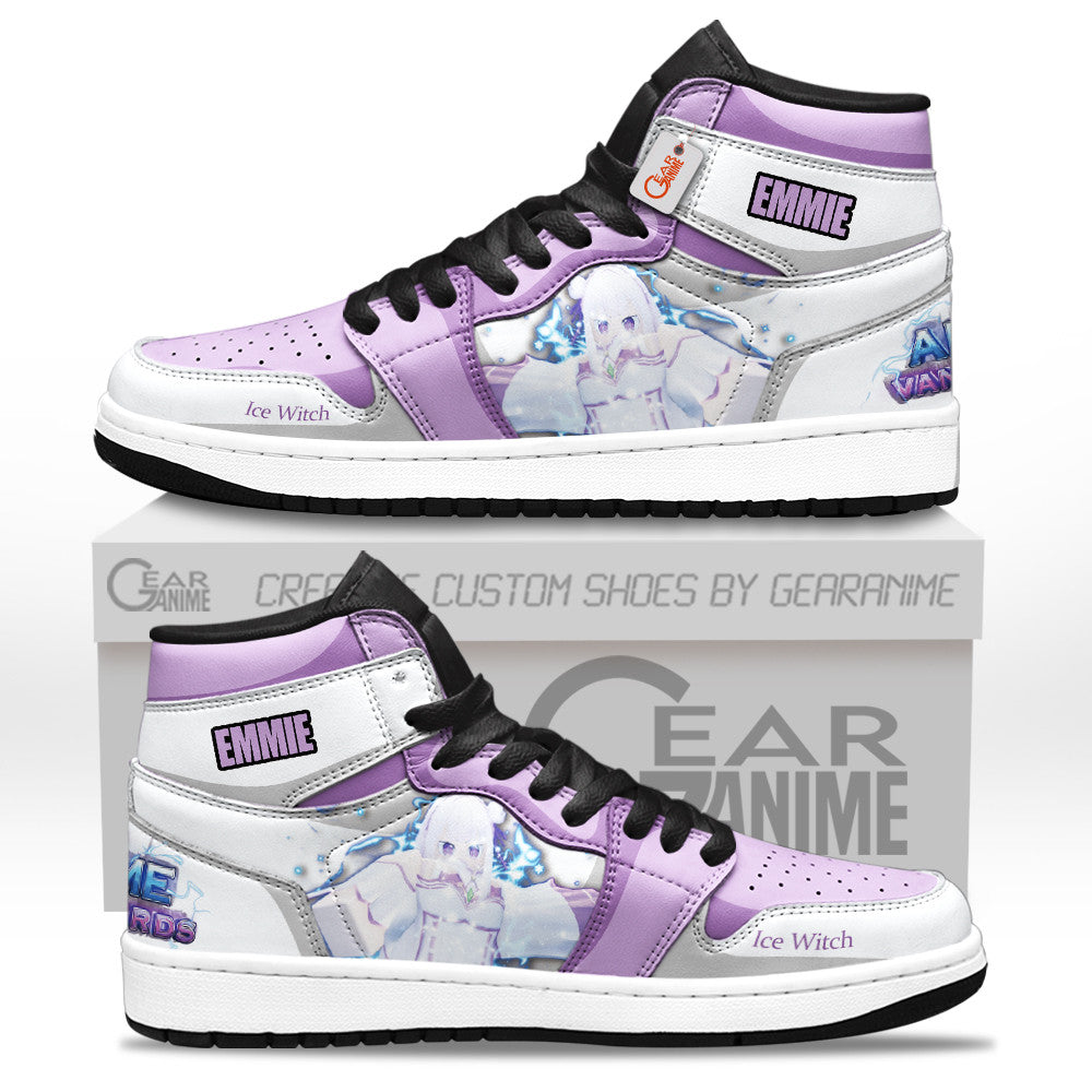 Emmie Ice Witch High-Top Sneakers Custom Game Anime Vanguards Custom Name