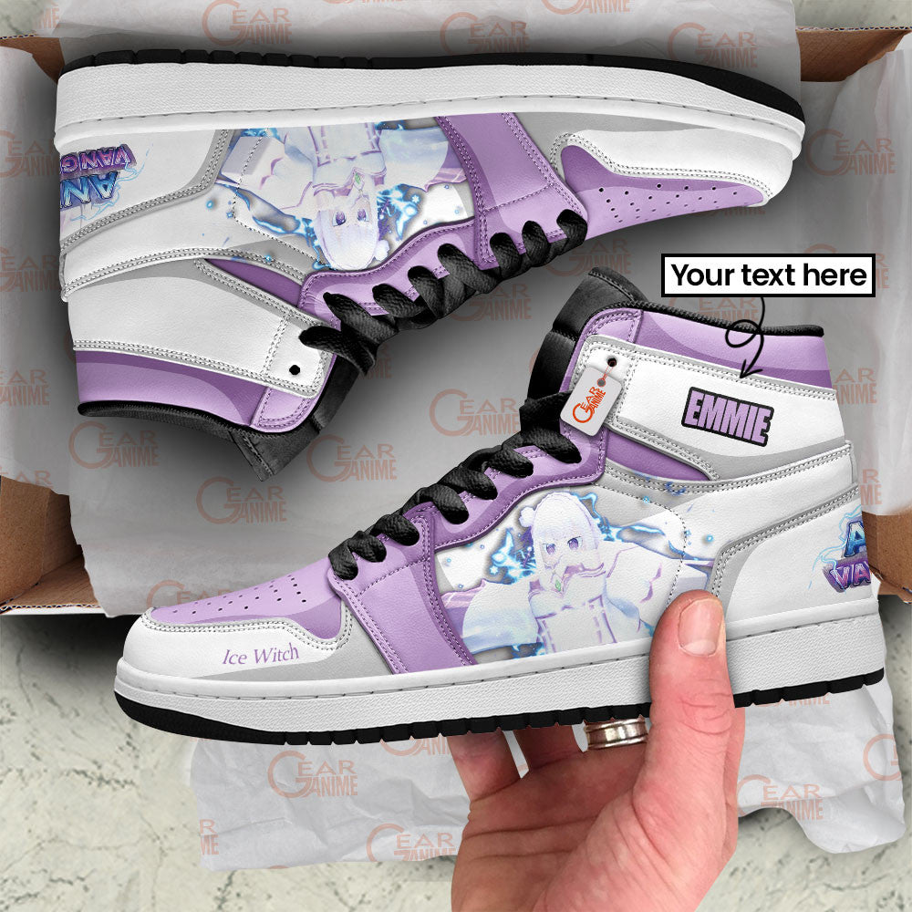 Emmie Ice Witch High-Top Sneakers Custom Game Anime Vanguards Custom Name