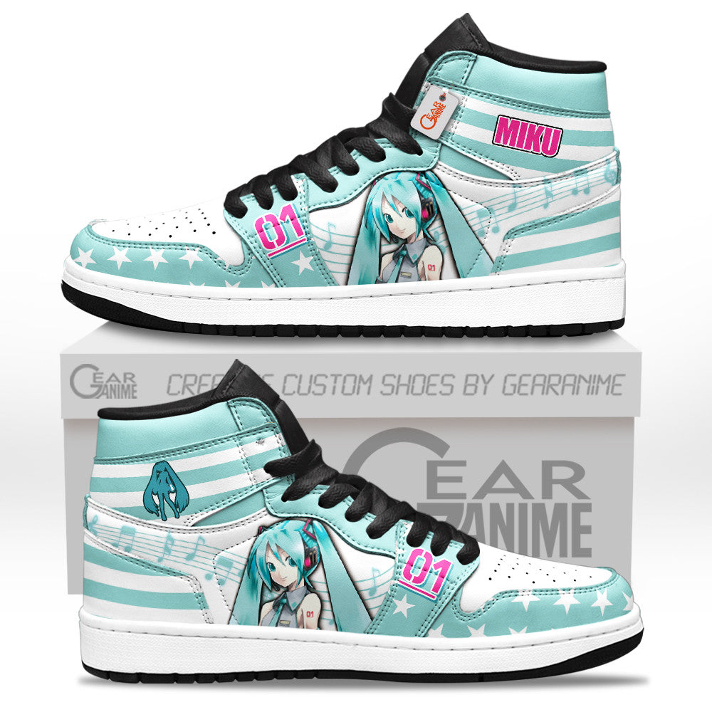 Miku American Flag Hatsune Personalized High-Top Sneakers