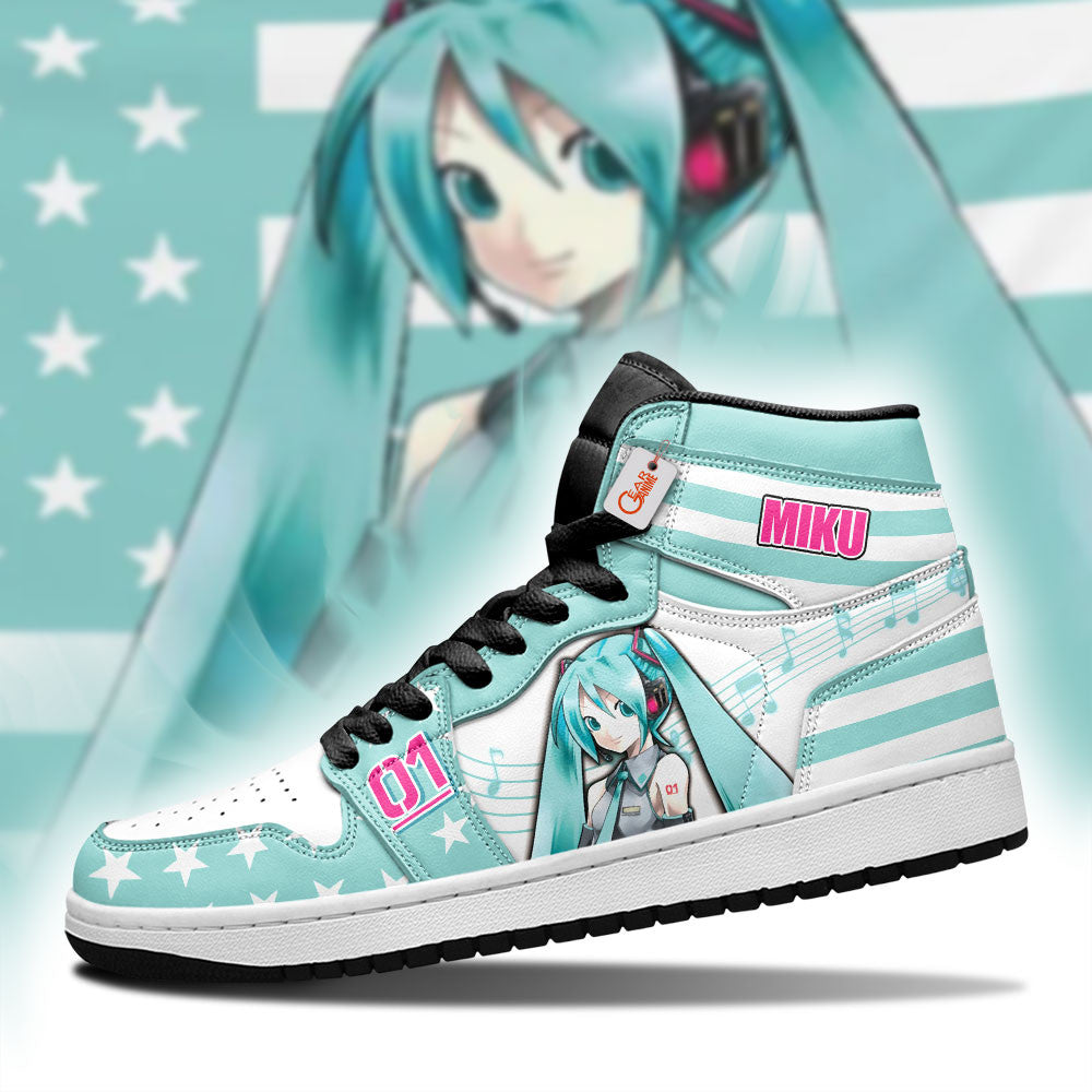 Miku American Flag Hatsune Personalized High-Top Sneakers