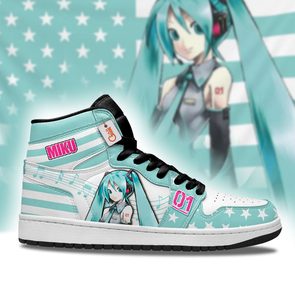 Miku American Flag Hatsune Personalized High-Top Sneakers