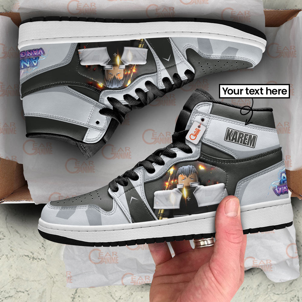 Karem Chilled High-Top Sneakers Custom Game Anime Vanguards Custom Name