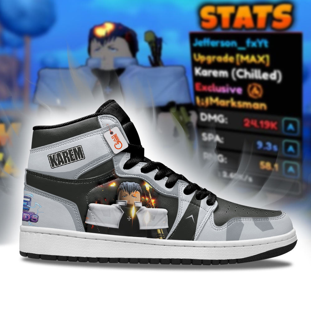 Karem Chilled High-Top Sneakers Custom Game Anime Vanguards Custom Name