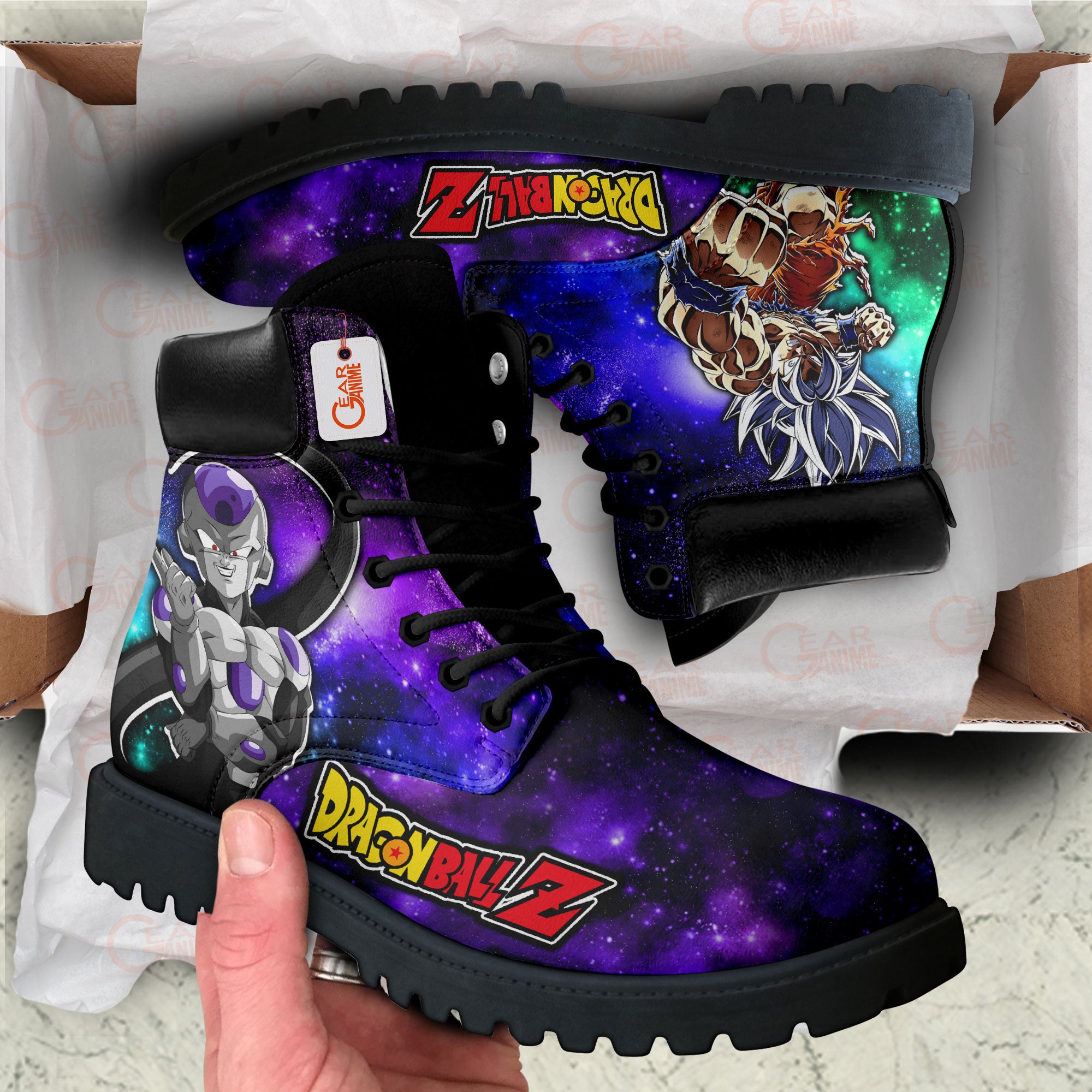 Goku Ultra Instinct and Black Frieza Boots Galaxy Style