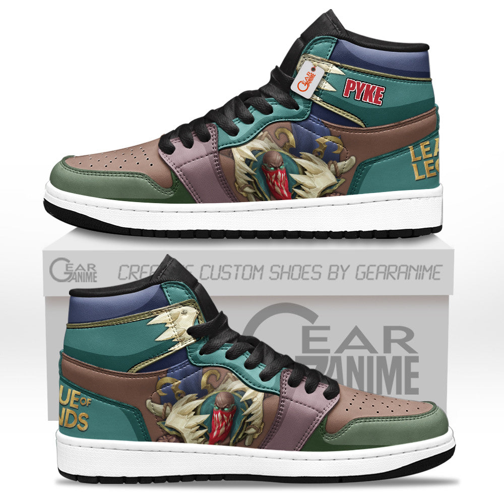 Pyke High-Top Sneakers Custom LOL Games Collection