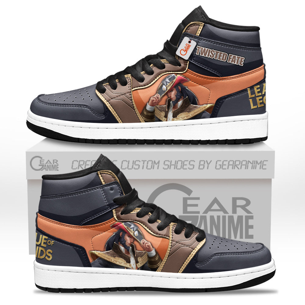 Twisted Fate High-Top Sneakers Custom LOL Games Collection