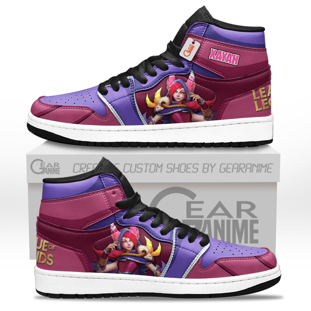 Xayah High-Top Sneakers Custom LOL Games Collection