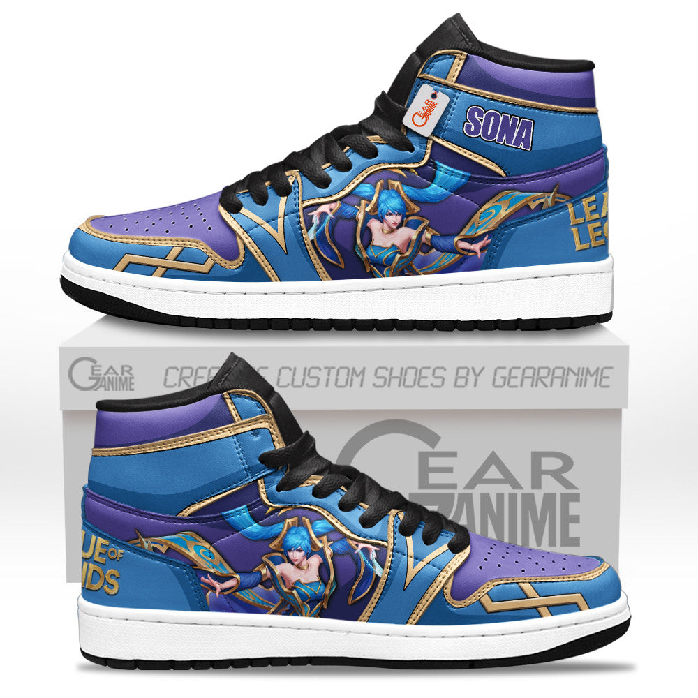 Sona High-Top Sneakers Custom LOL Games Collection