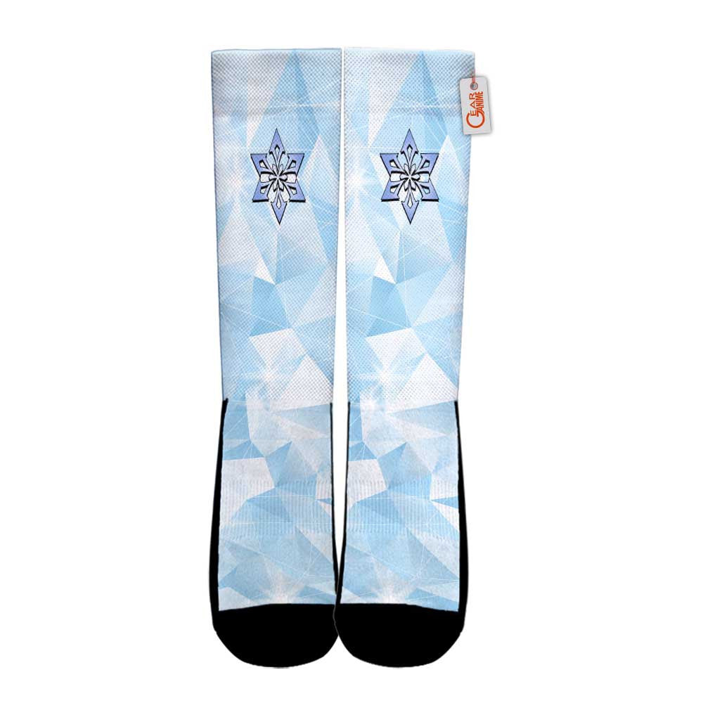 Cryo Ice Element Socks Genshin Impact Game Collection - FREE with shoes order