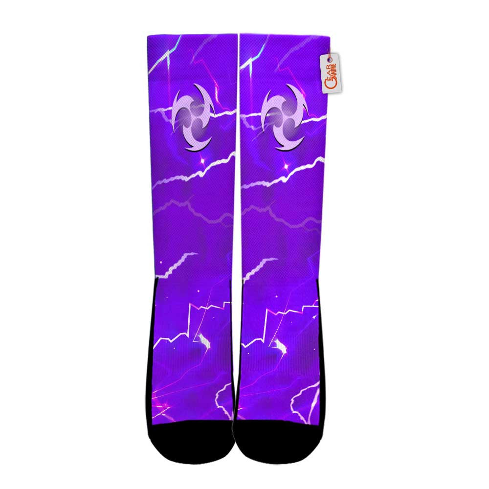Electro Lightning Element Socks Genshin Impact Game Collection - FREE with shoes order