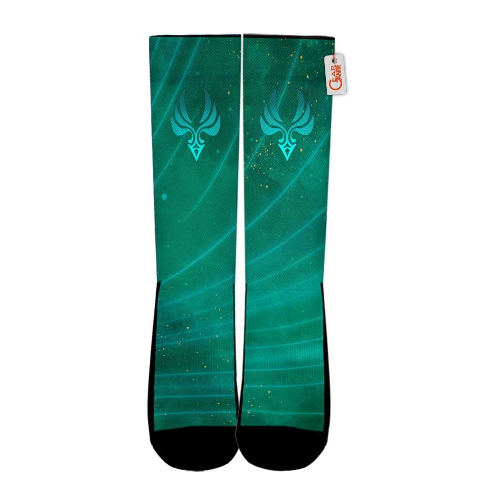 Anemo Wind Element Socks Genshin Impact Game Collection - FREE with shoes order