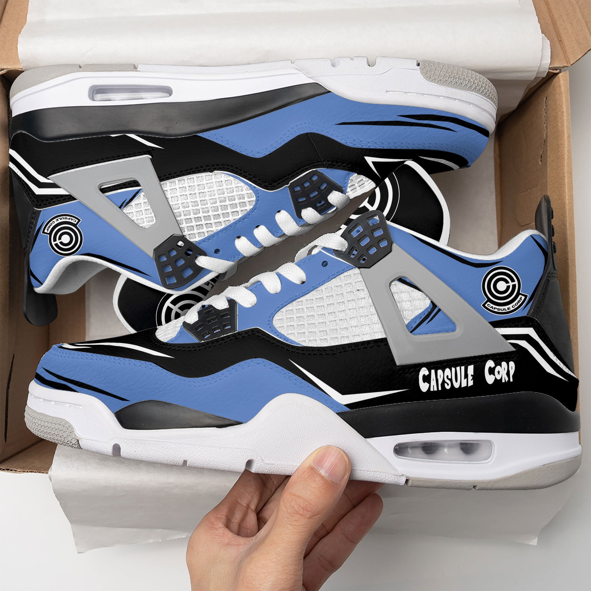 Capsule Corp Retro 4 Sneakers White Version Custom Name