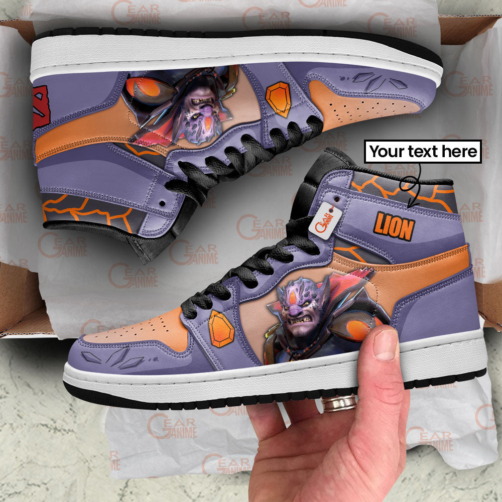 Lion High-Top Sneakers Custom Personalized Name