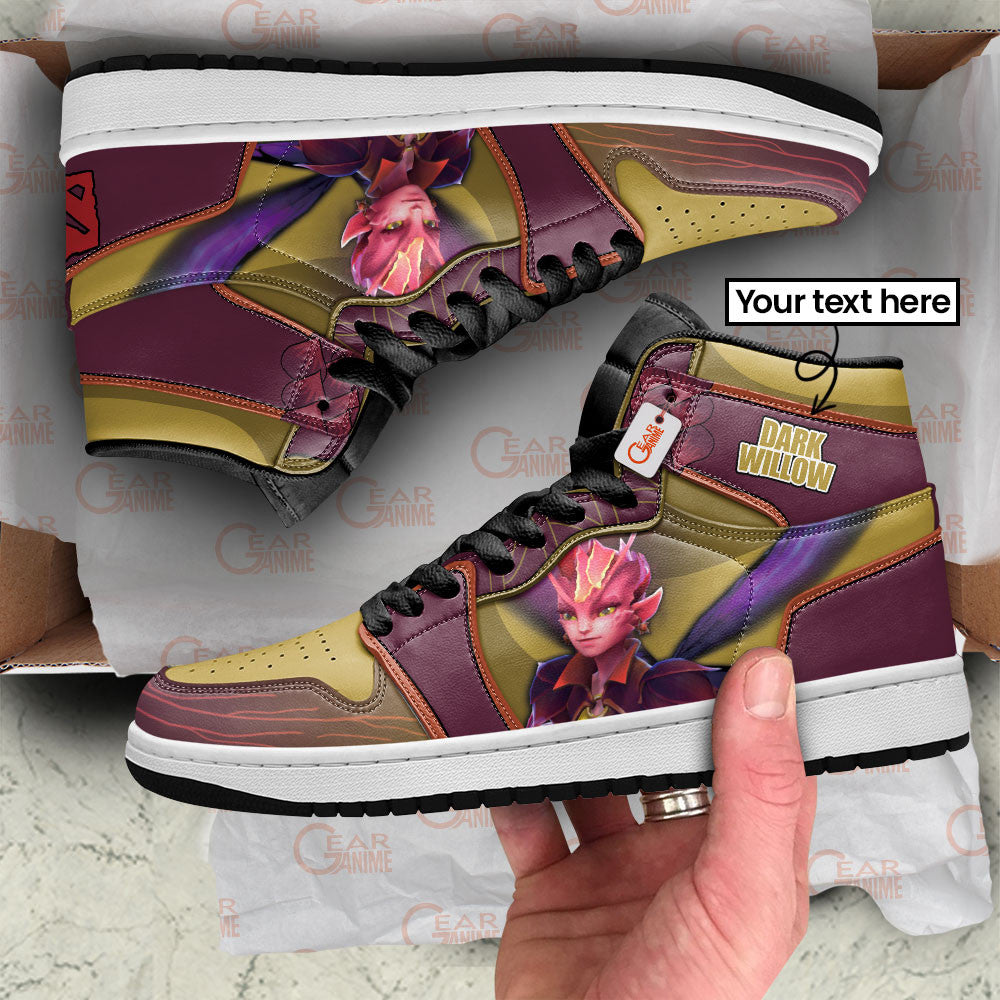 Dark Willow High-Top Sneakers Custom Personalized Name