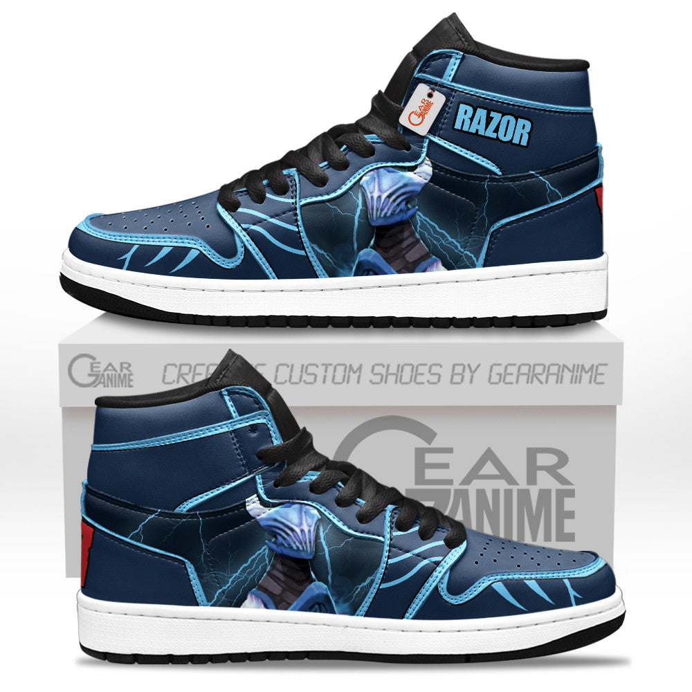 Razor High-Top Sneakers Custom Personalized Name