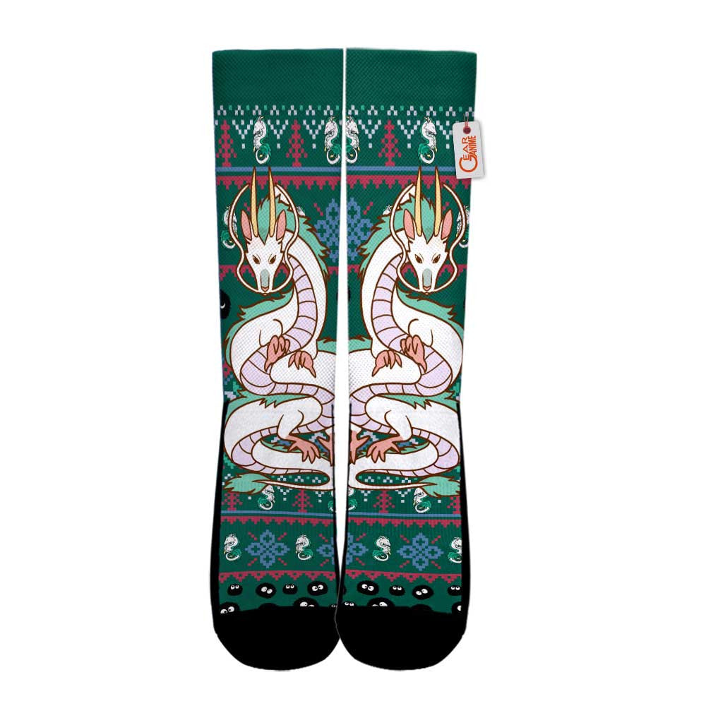 Haku Dragon Socks Christmas Ugly Style - FREE with shoes order