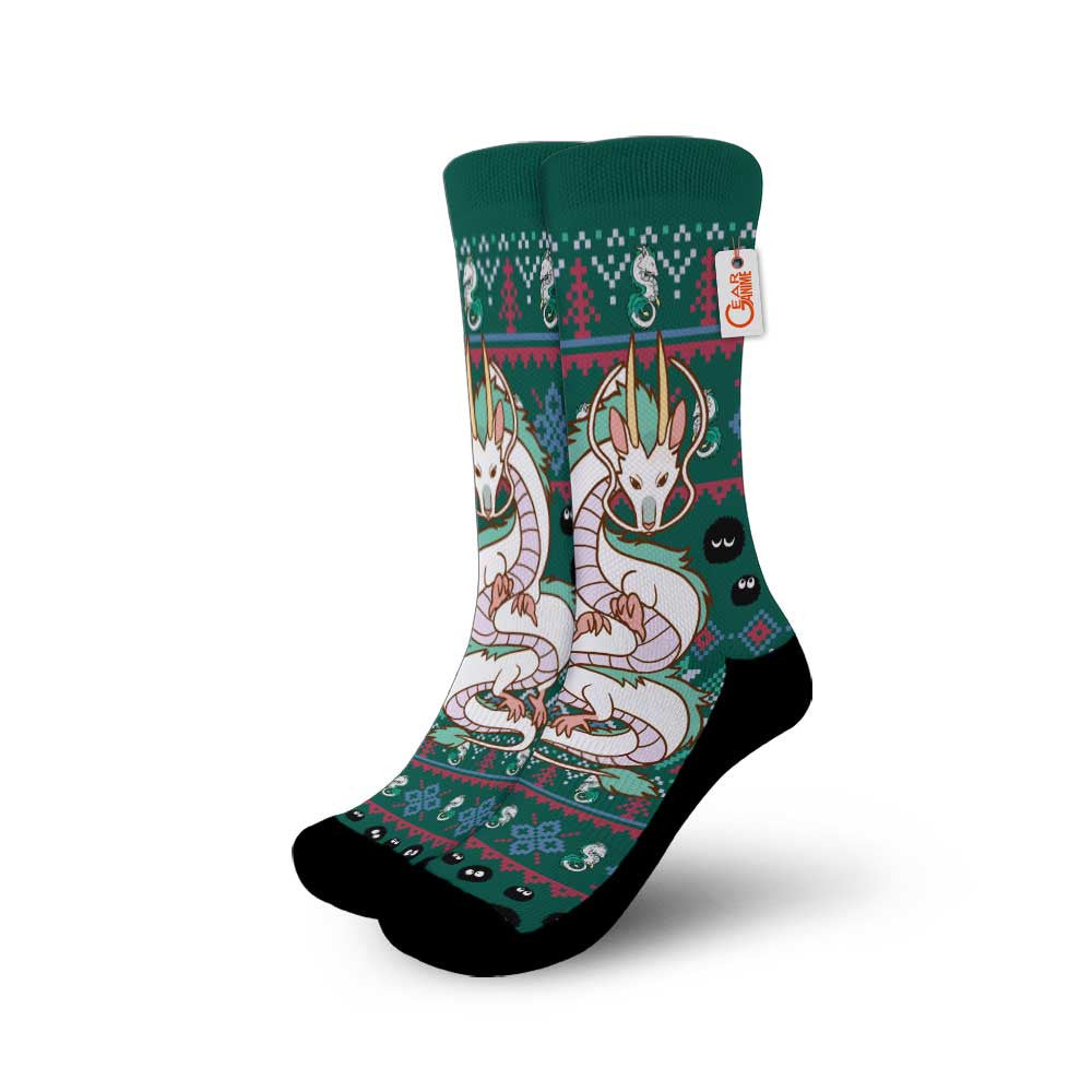 Haku Dragon Socks Christmas Ugly Style - FREE with shoes order