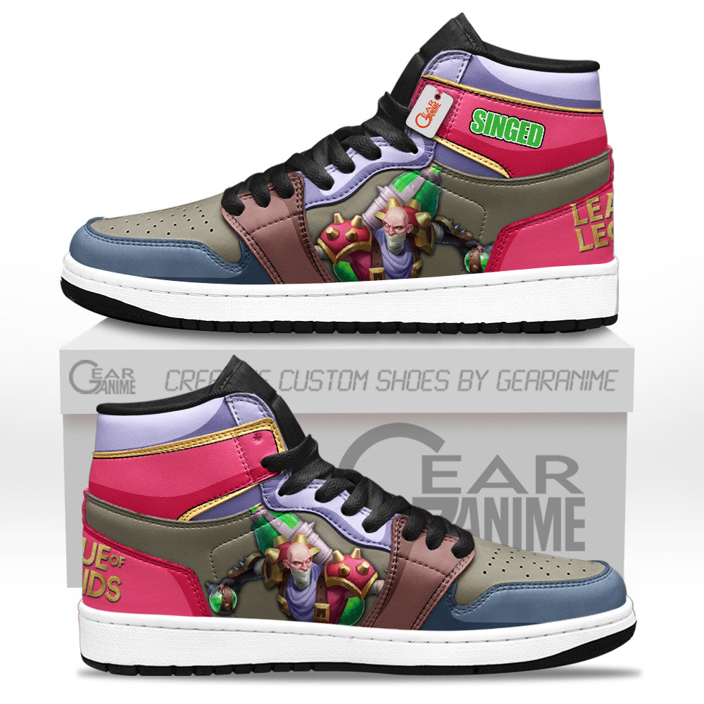 Singed High-Top Sneakers Custom LOL Games Collection