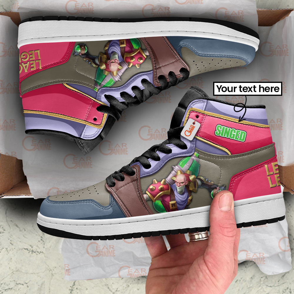 Singed High-Top Sneakers Custom LOL Games Collection