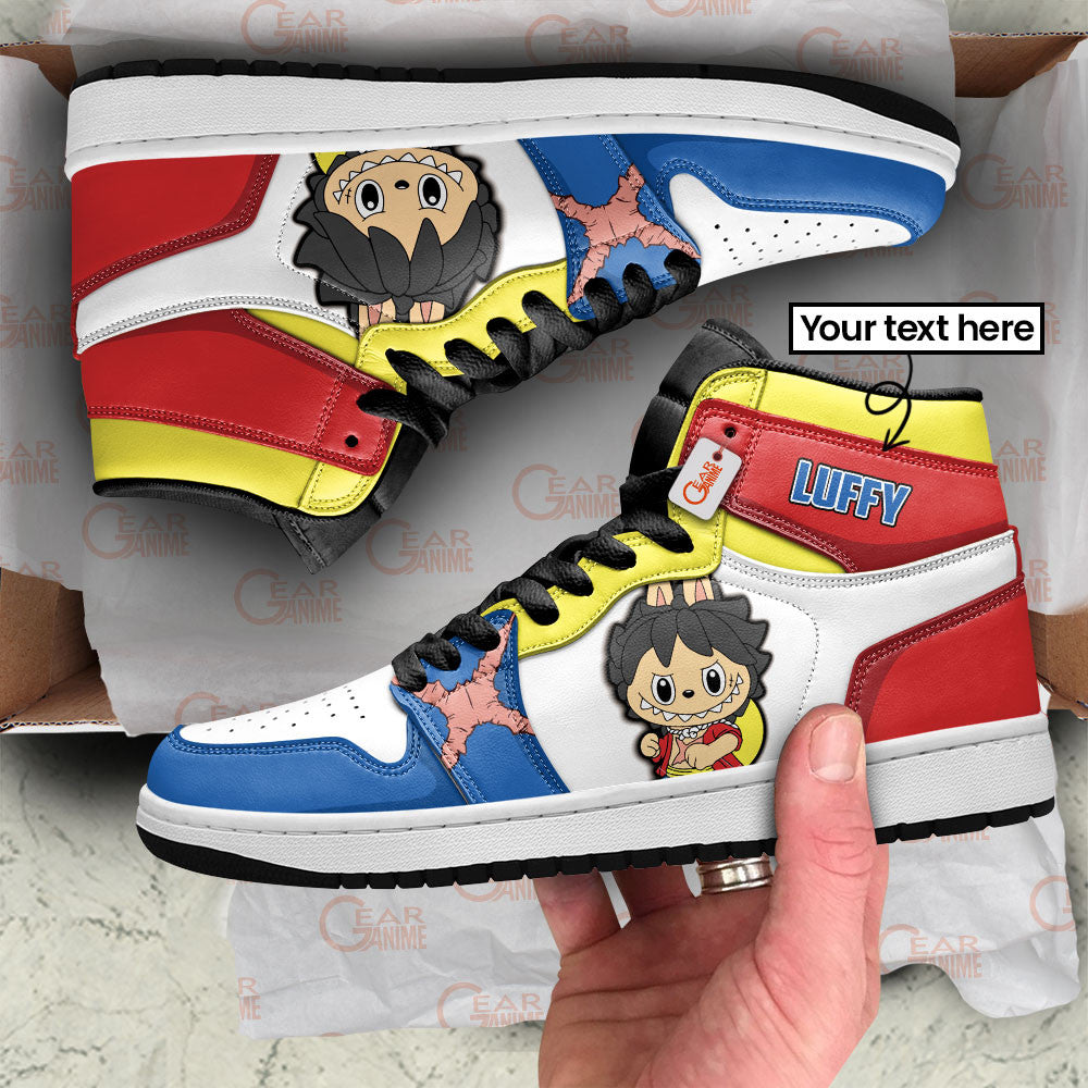 Luffy Labubu Custom High-Top Sneakers Personalized Shoes