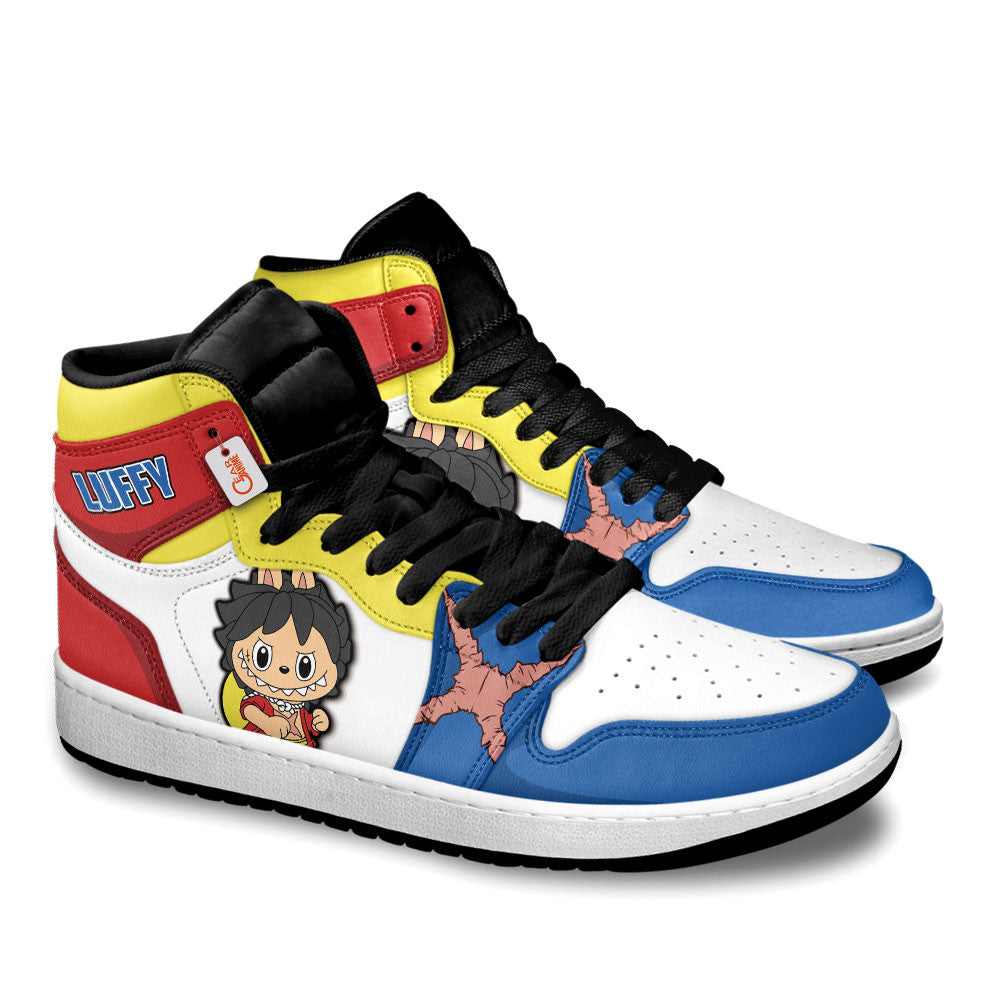 Luffy Labubu Custom High-Top Sneakers Personalized Shoes