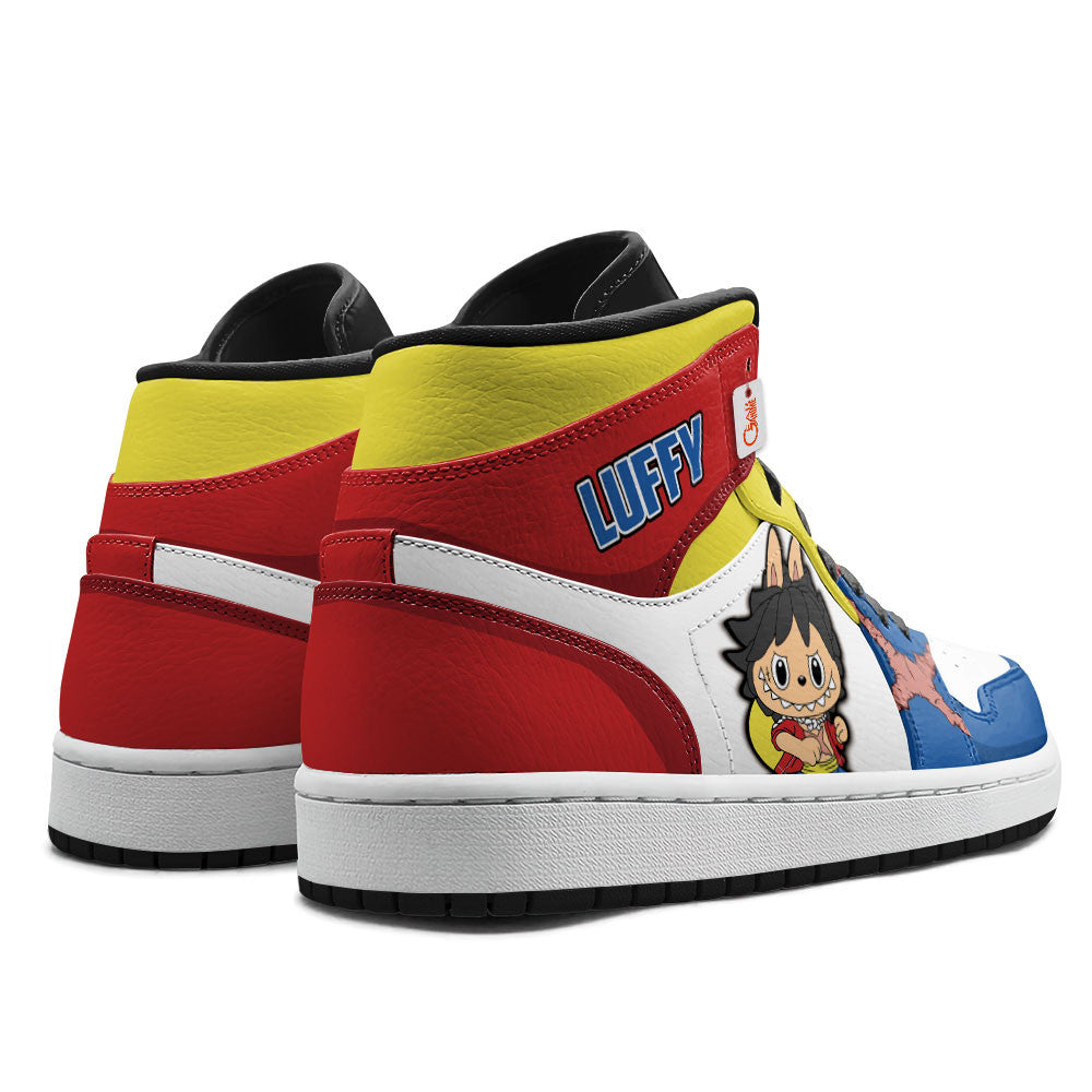 Luffy Labubu Custom High-Top Sneakers Personalized Shoes