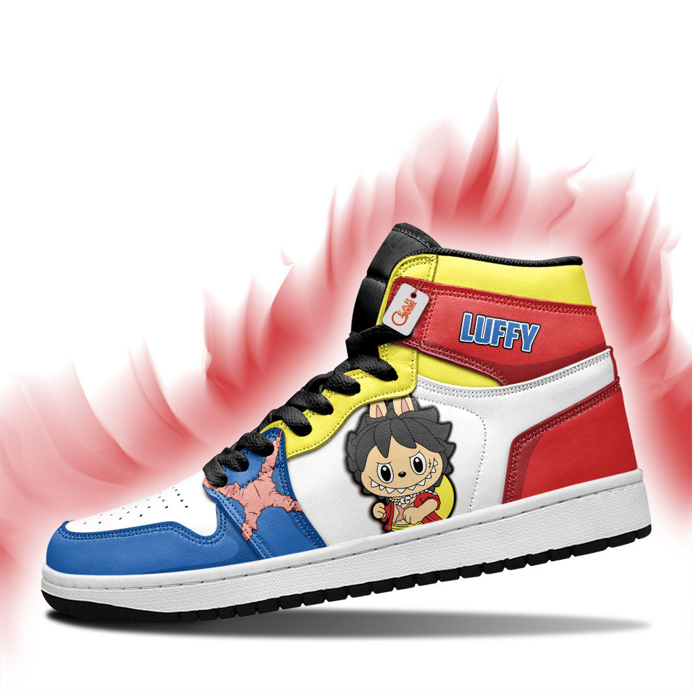 Luffy Labubu Custom High-Top Sneakers Personalized Shoes