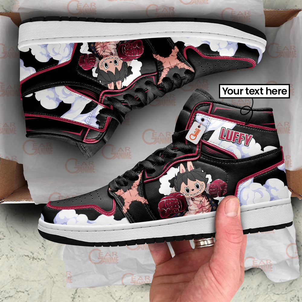 Luffy Gear 4 Labubu Custom High-Top Sneakers Personalized Shoes