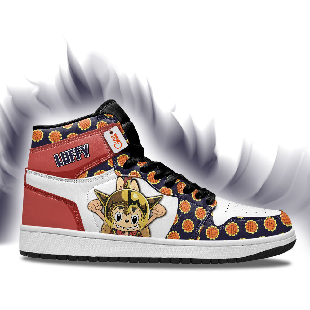 Luffy Dressrosa Labubu Custom High-Top Sneakers Personalized Shoes
