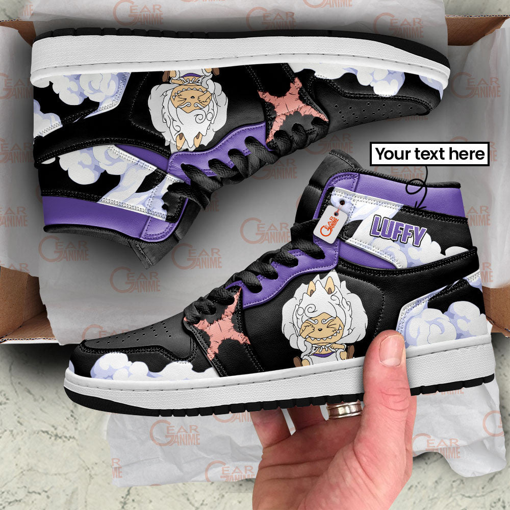 Luffy Gear 5 Labubu Custom High-Top Sneakers Personalized Shoes