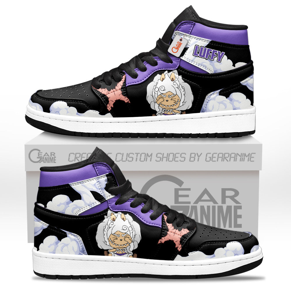 Luffy Gear 5 Labubu Custom High-Top Sneakers Personalized Shoes