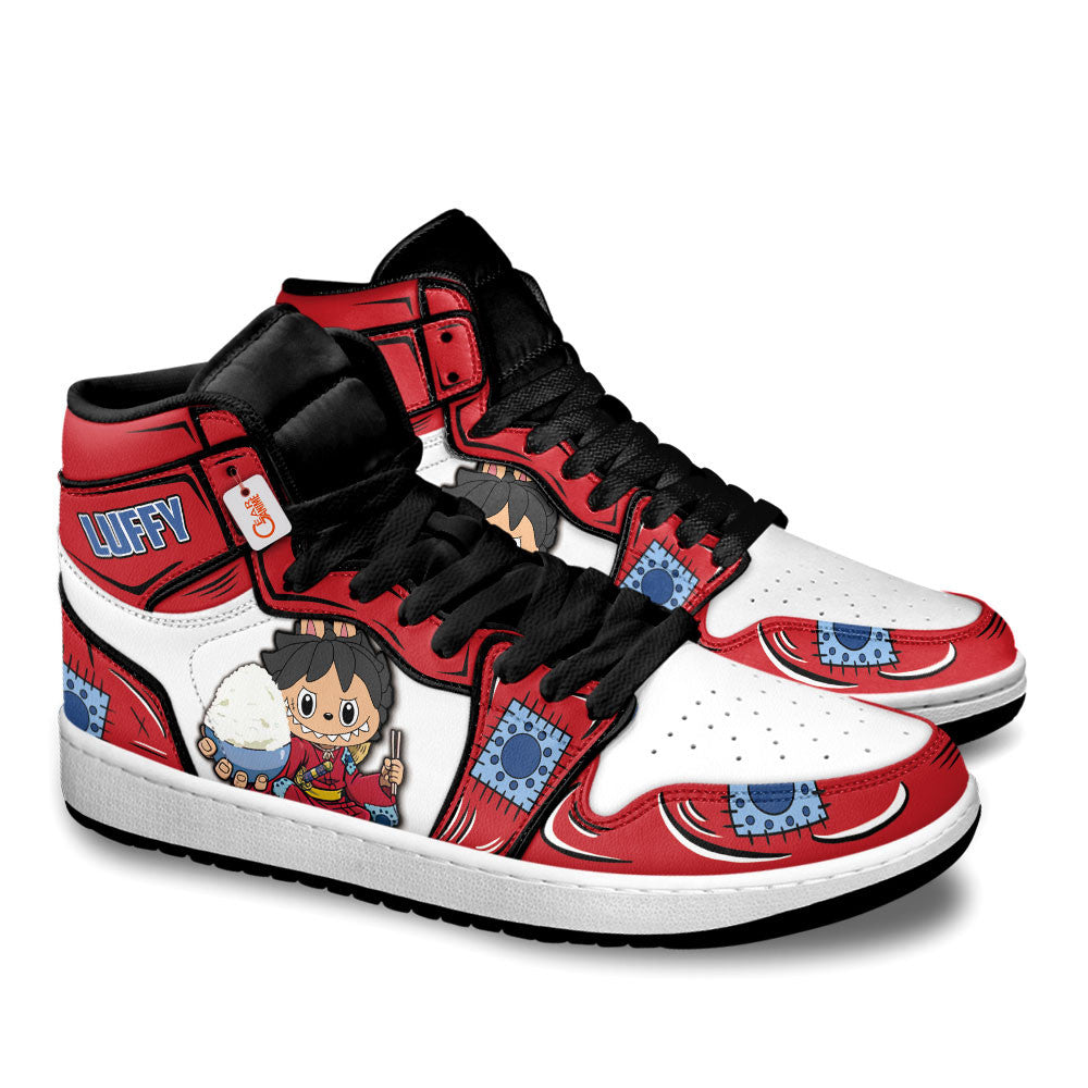 Luffy Wano Labubu Custom High-Top Sneakers Personalized Shoes