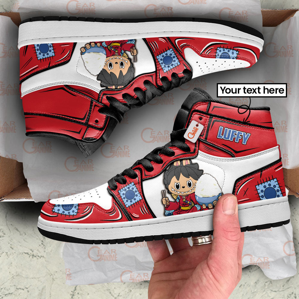 Luffy Wano Labubu Custom High-Top Sneakers Personalized Shoes