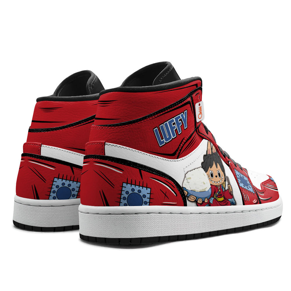 Luffy Wano Labubu Custom High-Top Sneakers Personalized Shoes
