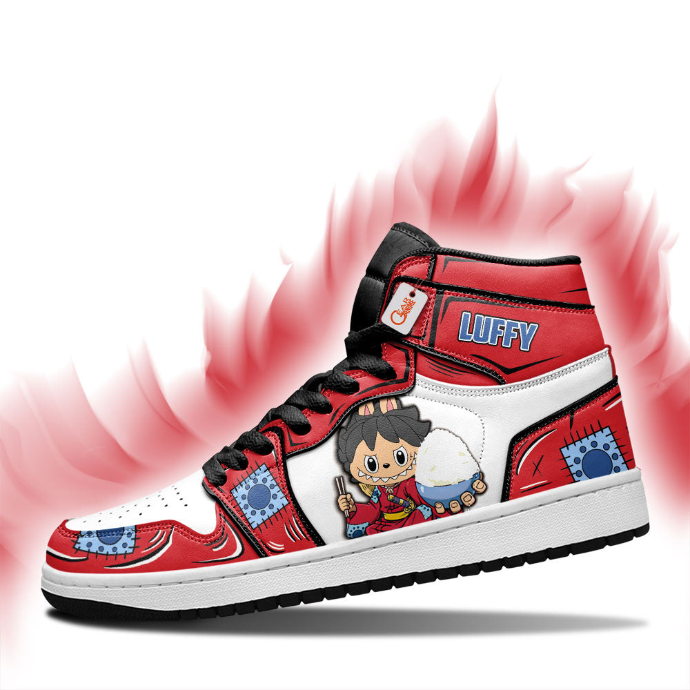 Luffy Wano Labubu Custom High-Top Sneakers Personalized Shoes