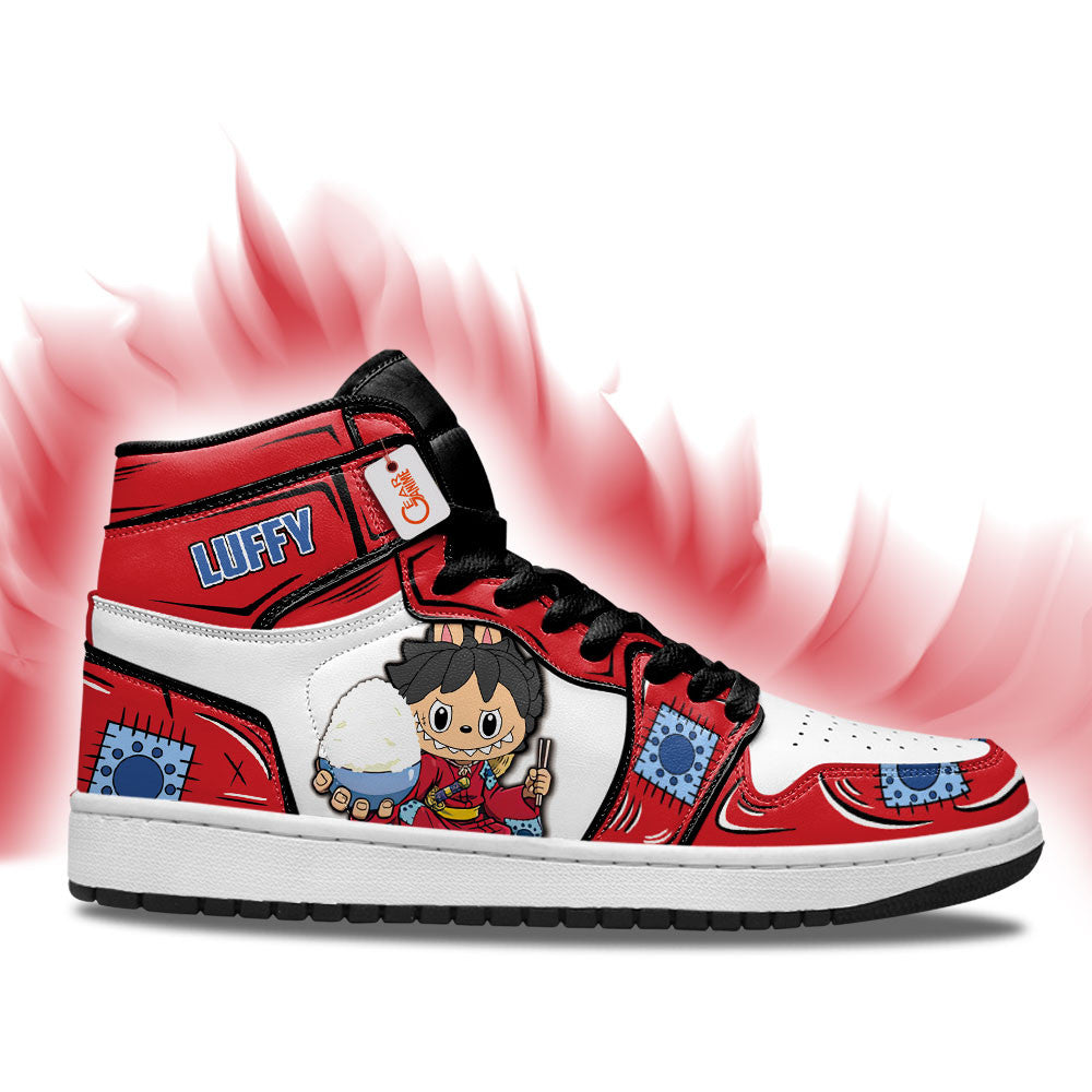 Luffy Wano Labubu Custom High-Top Sneakers Personalized Shoes