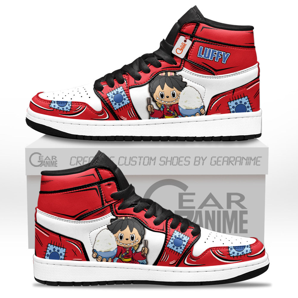 Luffy Wano Labubu Custom High-Top Sneakers Personalized Shoes
