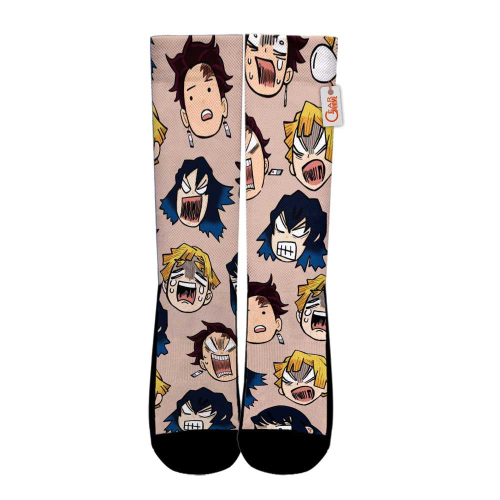 Tanjiro Zenitsu Inosuke Funny Socks - FREE with shoes order