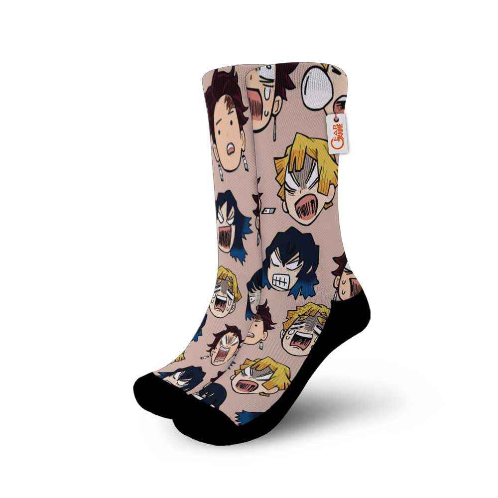 Tanjiro Zenitsu Inosuke Funny Socks - FREE with shoes order