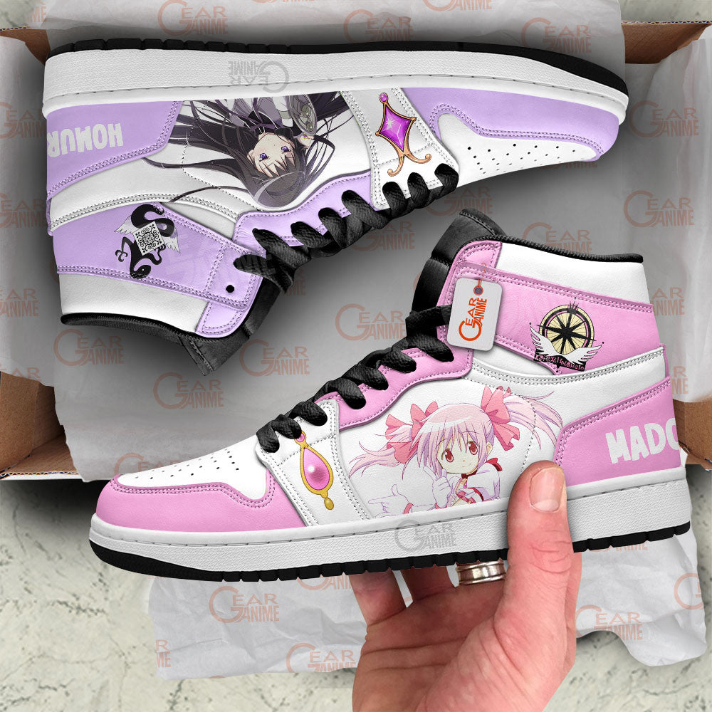Madoka Kaname and Homura Akemi Custom High-Top Sneakers