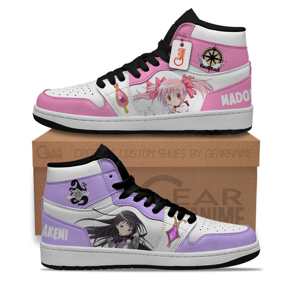 Madoka Kaname and Homura Akemi Custom High-Top Sneakers
