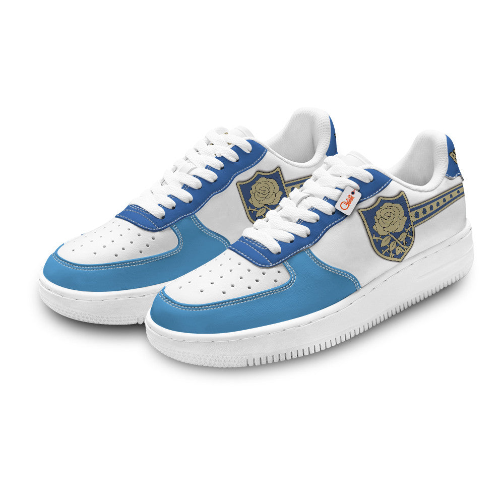 Black Blue Rose Personalized Low-Top Sneakers
