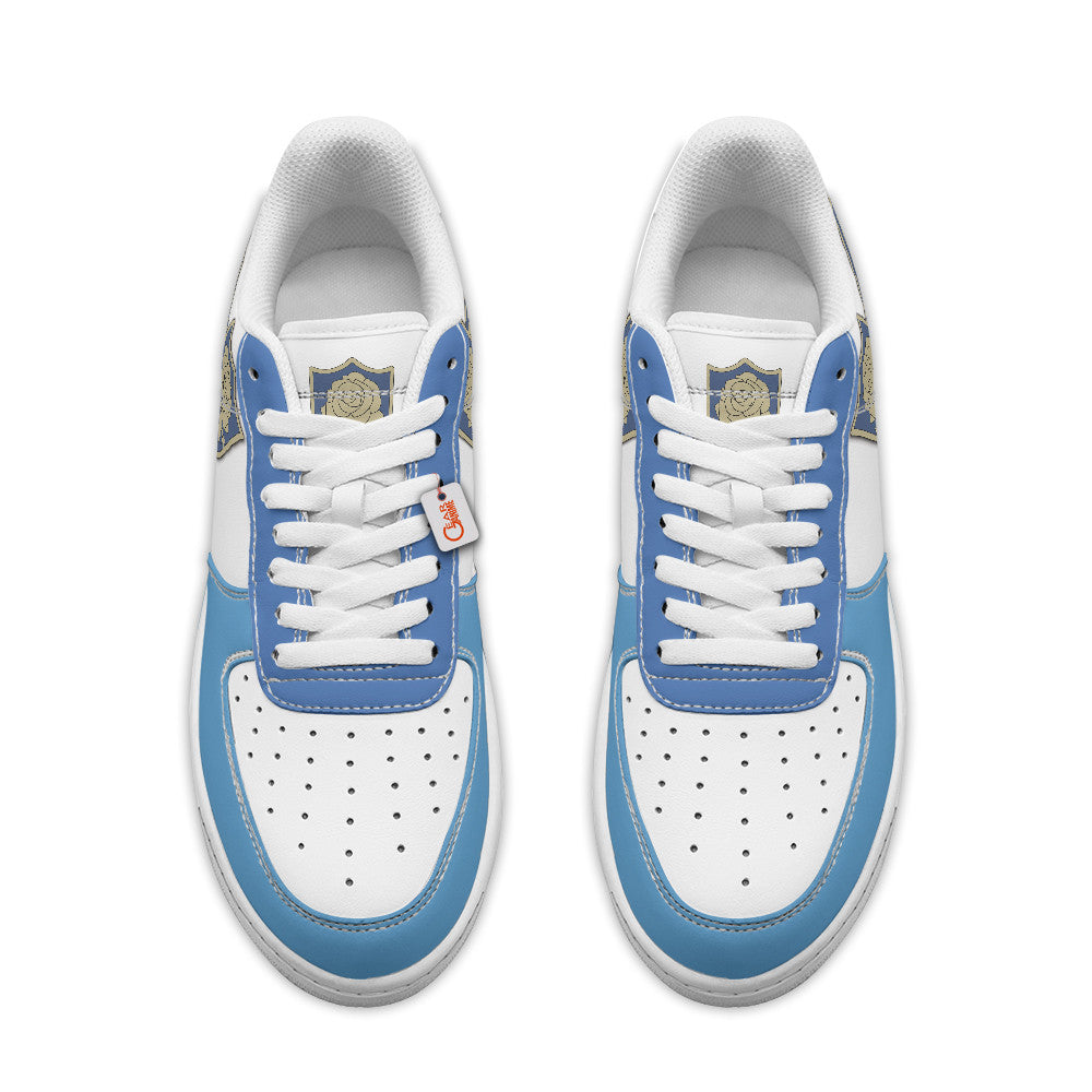 Black Blue Rose Personalized Low-Top Sneakers