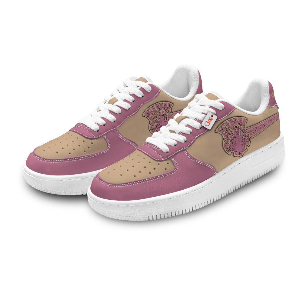 Coral Peacock Personalized Low-Top Sneakers