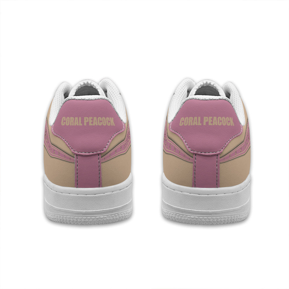 Coral Peacock Personalized Low-Top Sneakers