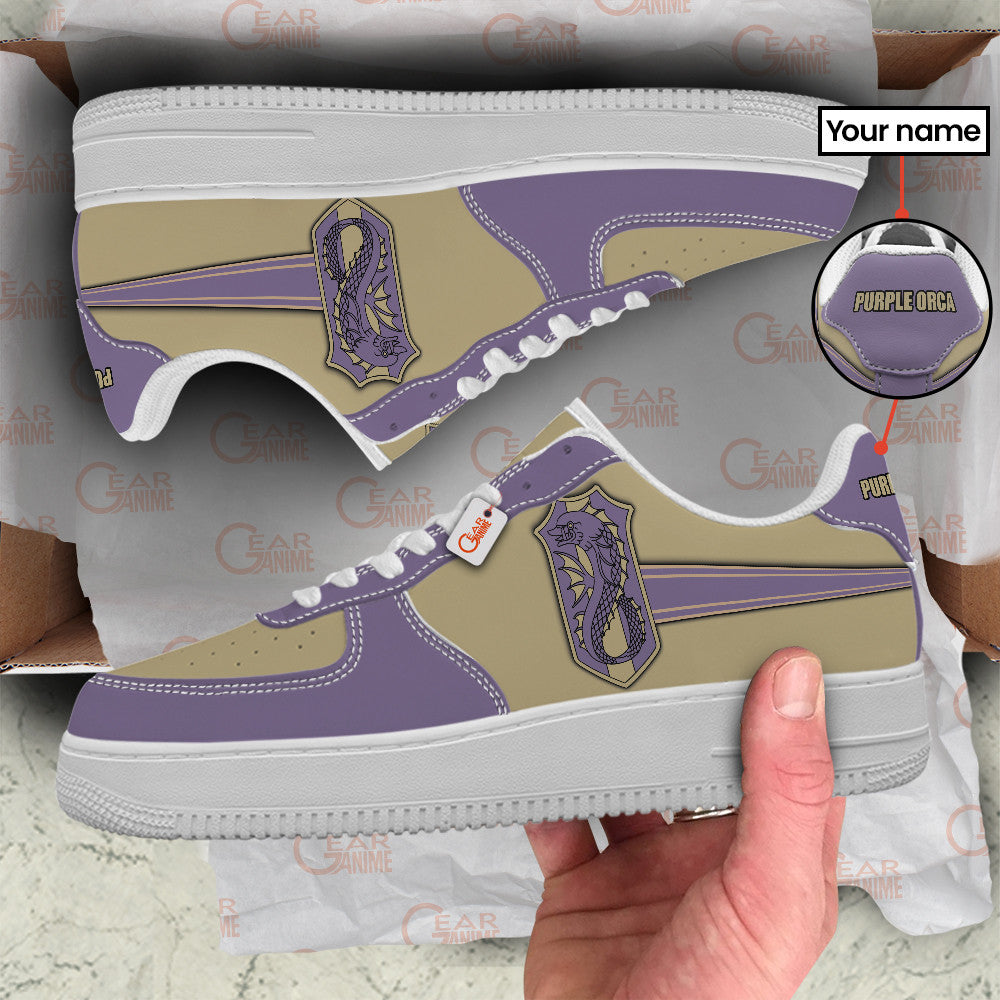 Purple Orca Personalized Low-Top Sneakers