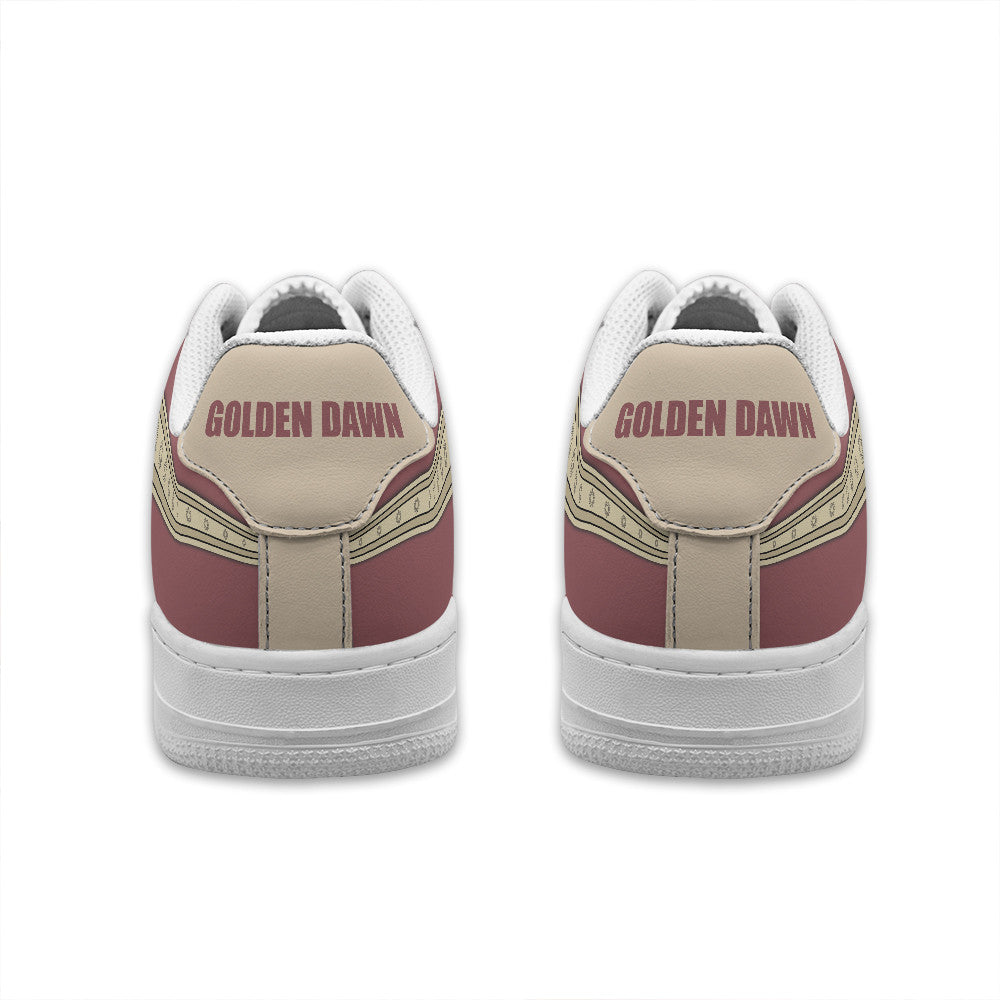Black Golden Dawn Personalized Low-Top Sneakers