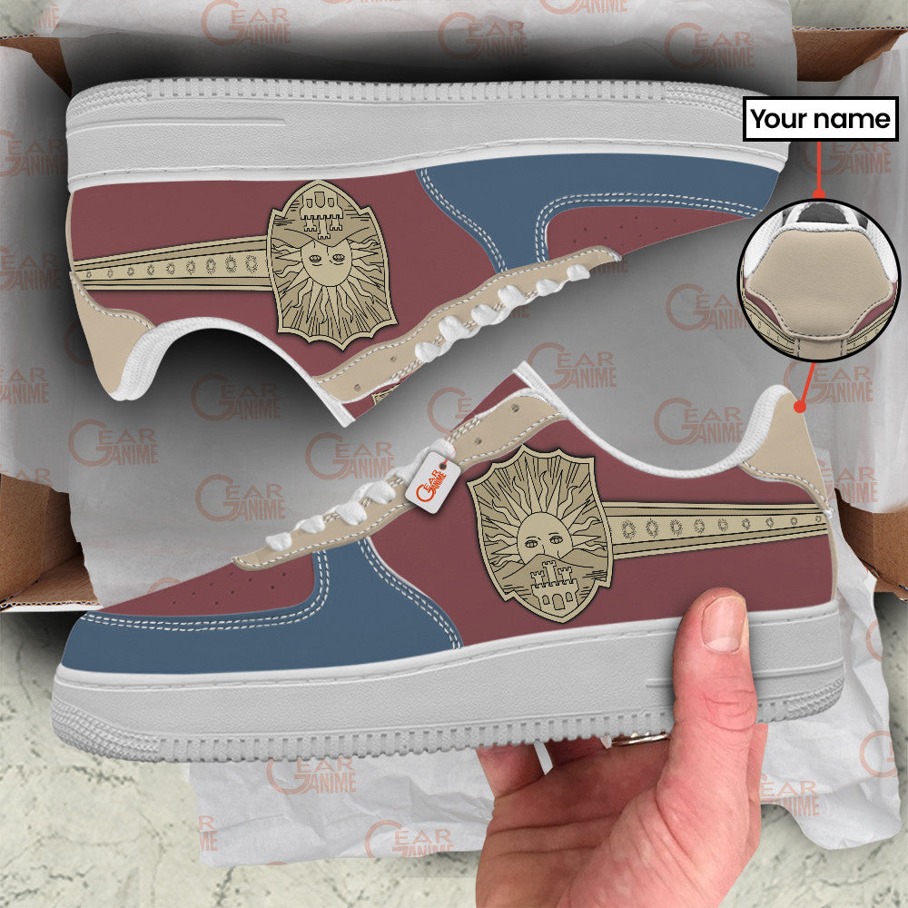 Black Golden Dawn Personalized Low-Top Sneakers