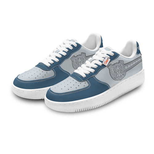 Black Silver Eagle Personalized Low-Top Sneakers